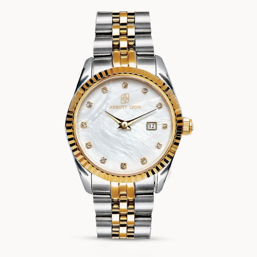 Mini Two Tone Pearl Link Belgravia 30 Watch